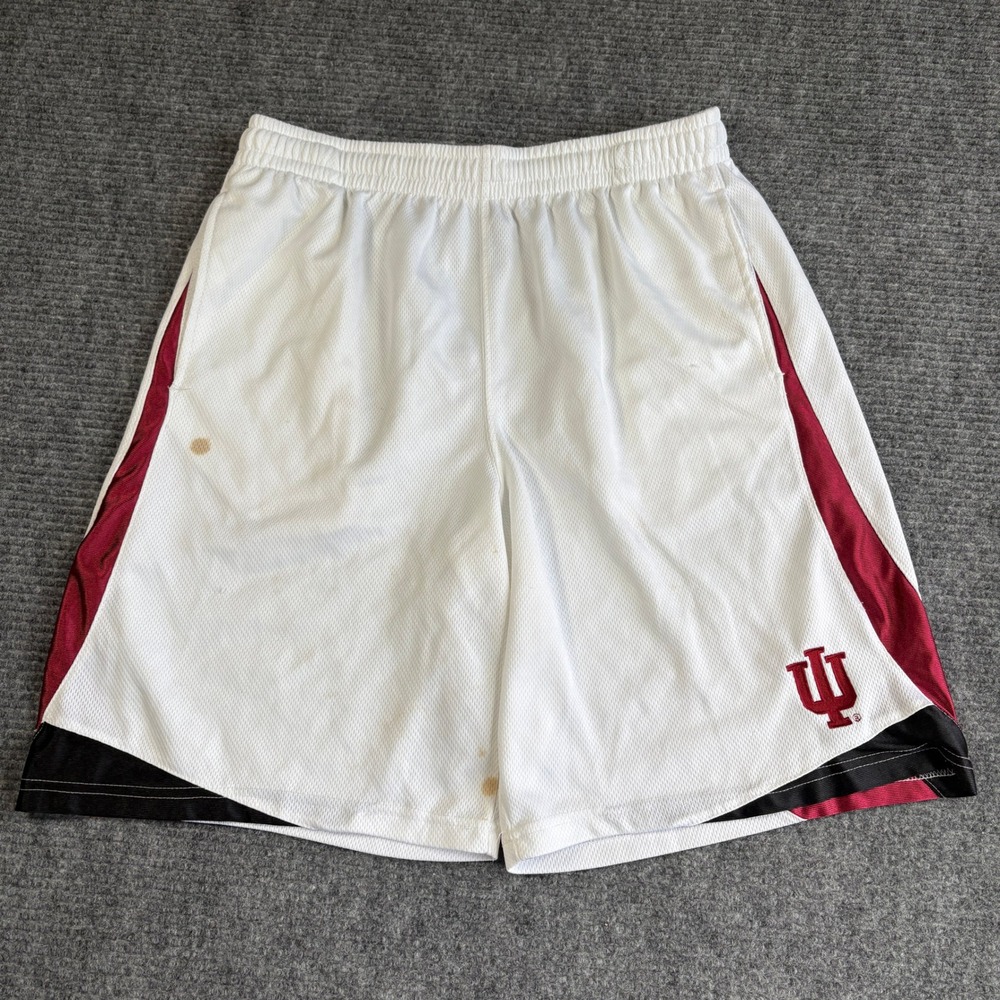 Pro Edge Indiana University Hoosiers Mesh Athletic Shorts White Mens Large 3788